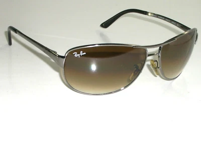 RAY-BAN RB3342 004/51 60[]12 2N TOP BROWNISH GRADIENT WARRIOR WRAPS SUNGLASSES - Image 1 of 4