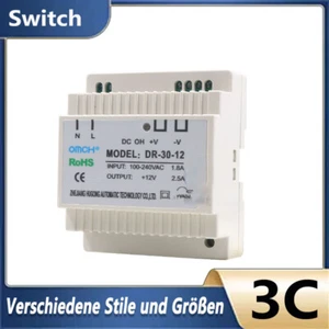 220V AC a 12V DC 5A Rail Mount Switch Fuente de alimentación Transformador 24V para DR - Imagen 1 de 12