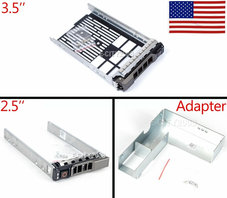 2.5 3.5" HDD Tray Caddy Adapter For R410 R610 R710 R420 R620 R720 R730 T420 T430 - Image 1 of 1
