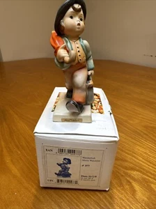 HUMMEL GOEBEL FIGURINE Merry Wanderer #977 TMK 3 Made in Germany 5” W Orig Box - Picture 1 of 17