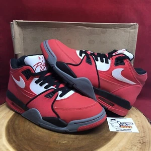 Nike Air Flight 89 Hyper Red White Black Bred Size 9.5 306252-610 - Picture 1 of 10