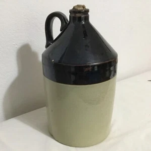 Jarra de whisky vintage grande de cerámica de gres - Imagen 1 de 10