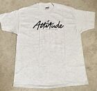 Vintage 90er Jahre Attitude is Everything Shirt Größe XL Motivations-T-Shirt mit einem Stich