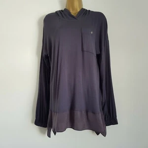 NEW Ex WALLIS 8-18 RRP £30.00 Grey Contrast Hem Hoodie Top - Picture 1 of 6