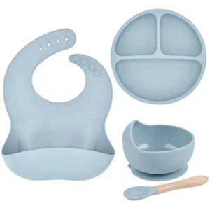 Silicon Baby feeding set. Food Grade Tableware Kids Dinnerware Set (4 piece) - Picture 1 of 16