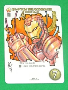 2015 Upper Deck Marvel 3D Legendary Playable Sketch Card IRON MAN 1/1 AVENGERS!!