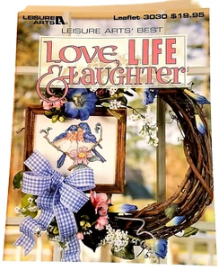 Leisure Arts Best LOVE, LIFE & LAUGHTER Cross Stitch Leaflet Booklet 3030  - Bild 1 von 9
