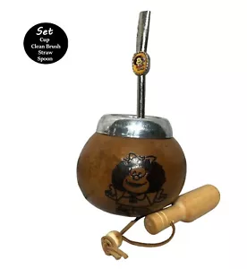 Mate Argentino Yerba Mate Kürbis Set handgefertigt Classic Mate Cup Mafalda Argentinien - Bild 1 von 5