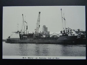 Isle of Man Shipping MV MARIA - N.U.S. Strike c1980's Postcard by Mannin - Picture 1 of 2
