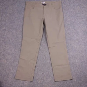 Peter Millar Pants 40x32 Beige Chino Polyester Casual Golf Mens - Picture 1 of 9