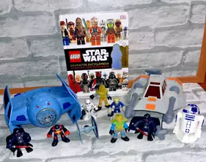 Lote de 12 figuras de acción Fisher Price Imaginext Star Wars Galactic Heroes libro - Imagen 1 de 24
