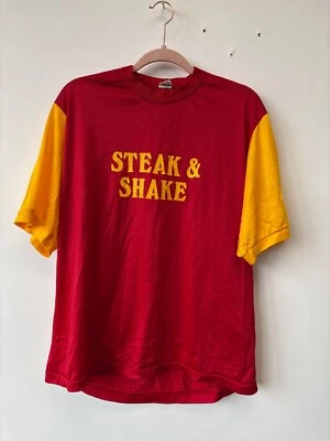 Vintage 80s Champion Nylon Jersey Steak and Shake Sigma Chi Alpha Phi Large - Image 1 of 4