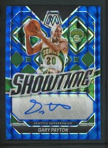 2023-24 GARY PAYTON 30/49 AUTO PANINI MOSAIC BLUE SHOWTIME AUTOGRAPHS - Picture 1 of 1