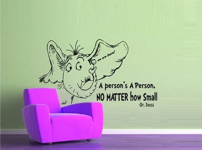 Adesivo de parede A Person's a Person #2, decalques com melhor preço, personagens populares - Imagem 1 de 3