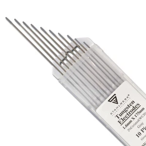 10 x Wolframelektroden 1,6 Grau AC DC Schweißen Stahl Edelstahl Aluminium Kupfer - Zdjęcie 1 z 5