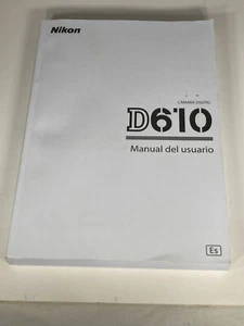Original Nikon Spanish Language Manual for D610 DSLR Camera - Picture 1 of 2