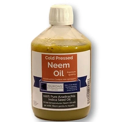 OURONS Neem Oil - Premium 1500pm Azadirachtin Cold Pressed Pure Quality 500ml