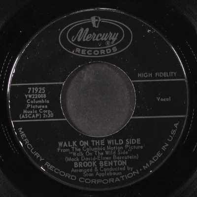 BROOK BENTON: walk on the wild side / somewhere in the used to be MERCURY 7" Foto 1 de 2