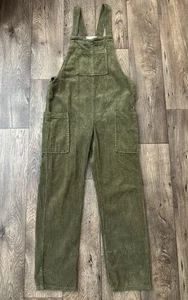 Zara Corduroy Overalls Kids Size 13-14 Green - Picture 1 of 10