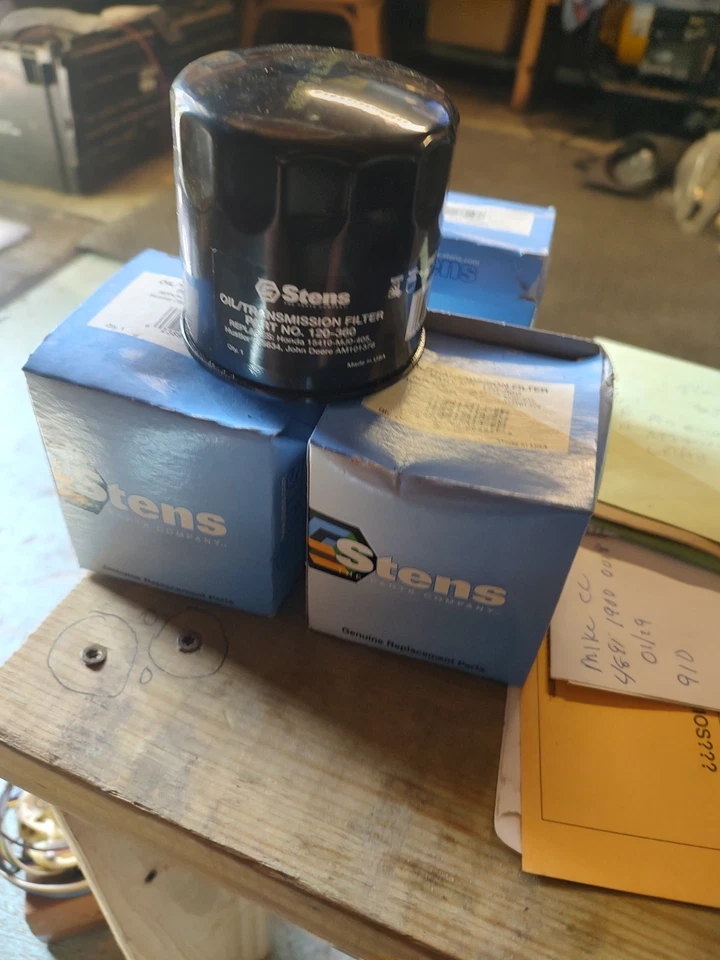 3 FILTROS DE ACEITE/TRANS STENS 120-360 NUEVOS JOHN DEERE HUSTLER HONDA AM101378 785634  Foto 1 de 1