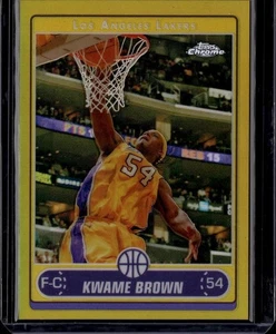 2006-07 Topps Chrome #22 Kwame Brown Refractors Gold #/25 - Picture 1 of 2