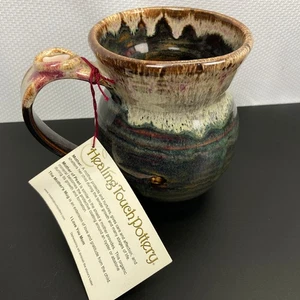 Vintage neu Healing Touch Keramik Mutterbecher mit Perlmutt glasierter Tropf - Bild 1 von 8