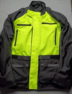 BILT Blast 2 BLW41 Size XL Waterproof Motorcycle Jacket Padded HiViz Worn Once - Picture 1 of 9