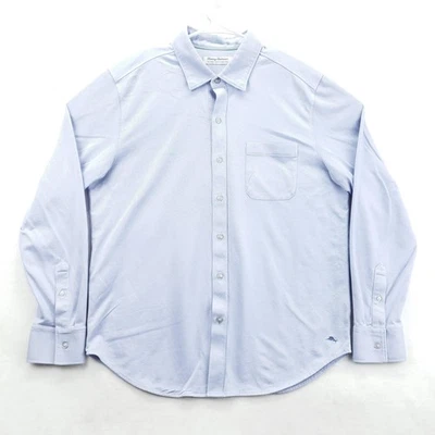 Tommy Bahama Shirt Mens Large Light Blue The San Lucio Stretch IslandZone Marlin - Image 1 of 4