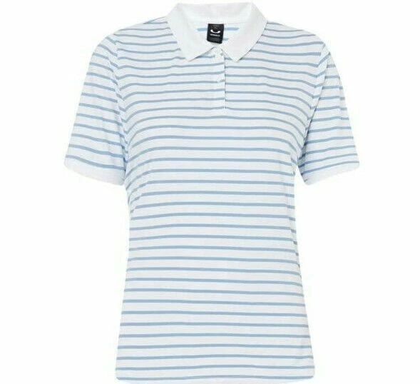 Polo Para Mujer Oakley Azul Rayado Golf Cs7 Talla XS - Imagen 1 de 4