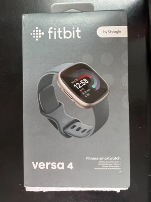Fitbit Versa 4 Fitness Smartwatch with GPS - Waterfall Blue / Platinum 1474 - Image 1 of 4
