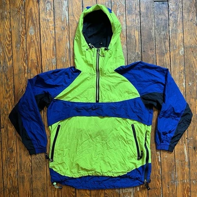 Vintage Nike ACG Anorak Windbreaker Women’s Medium Green Blue Packable - Image 1 of 4