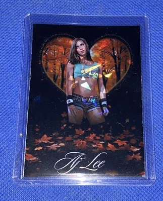 Aj Lee Custom WWE Divas Holographic Autumn Leaves Wrestling Trading Card rc - Image 1 of 4