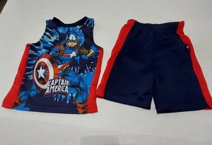 Marvel Avengers 2 Stück Captain America Top und Hose blau und mehrfarbig - Größe 2 - Bild 1 von 5
