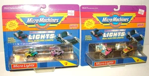 (2) Lot 1980's MICRO MACHINES Micro Lights #2 & #4 T-BIRD BMW TOYOTA *MOC* - Picture 1 of 7