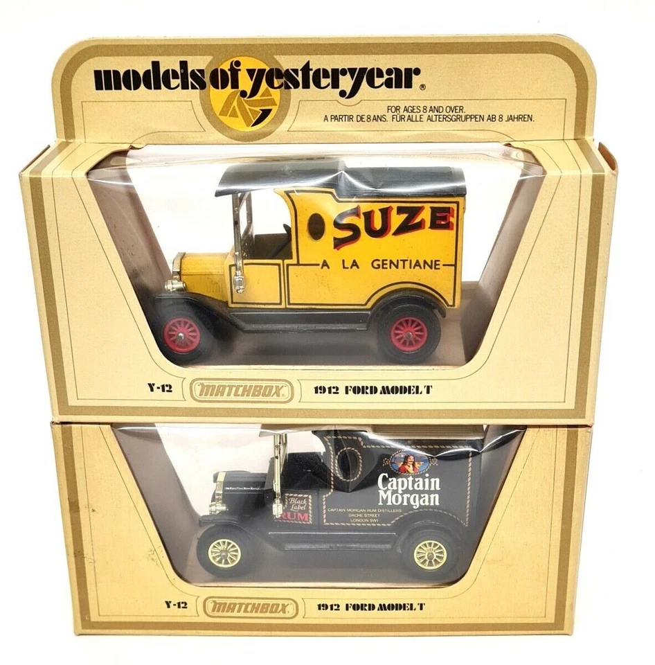 Matchbox Yesteryear - Set of 2 Y-12 1912 Ford Model T Model Vans Morgan + Suze - Image 1 of 1
