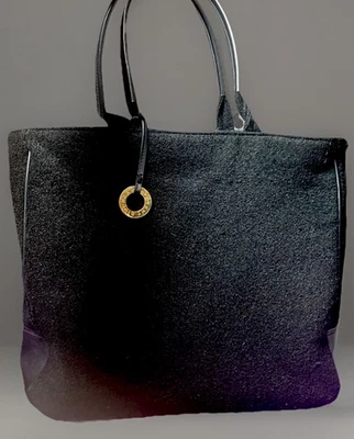 Bolso de Mano Givenchy Parfums Grande Negro Lana Imitación Cuero Forro Rojo Tono Dorado O Foto 1 de 4