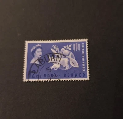 Borneo Norte 1963 Libertad del Hambre Usado Foto 1 de 2