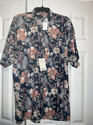 NWT Abercrombie & Fitch Button Shirt Floral Don’t Sweat It Stretch Size XXL Tall - Image 1 of 4