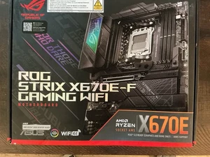 ASUS ROG Strix X670E-F Gaming WiFi Motherboard 6E Socket AM5 - Picture 1 of 4