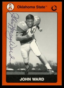John Ward #54 signed autograph 1991 Oklahoma State Collegiate Collection Card