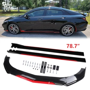 Alerón labial grueso parachoques delantero para Hyundai Elantra Genesis + falda lateral - Imagen 1 de 15