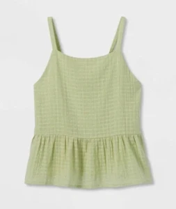 Art Class Girl’s XXL 18 Tank Top Green Sage Peplum Sleeveless New - Picture 1 of 7