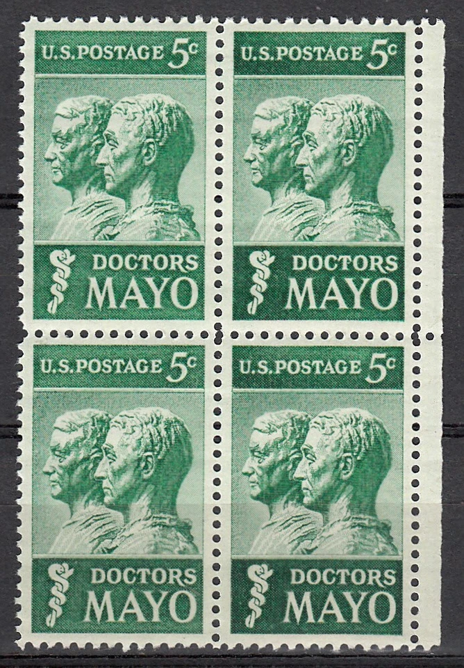 USA 1964 DOCTORS MAYO ISSUE BLOCK OF 4 SCOTT 1251 MNH - Image 1 of 1