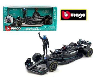 Bburago 1:24 F1 Mercedes-AMG W14 E Performance #63 George Russell with Figure - Image 1 of 4