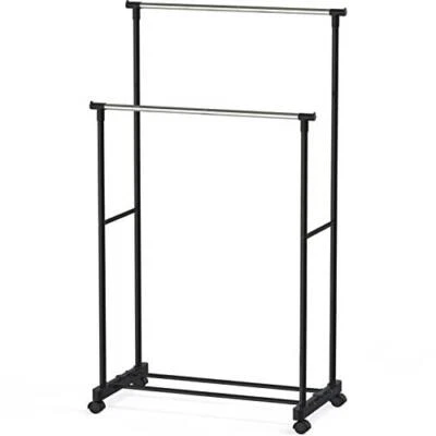 Simple Houseware Double Rod Portable Clothing Hanging Garment Rack - Image 1 of 4