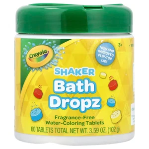 Crayola Shaker Bath Dropz, 3+, parfümfrei, 60 Tabletten, 102g, UK - Bild 1 von 2