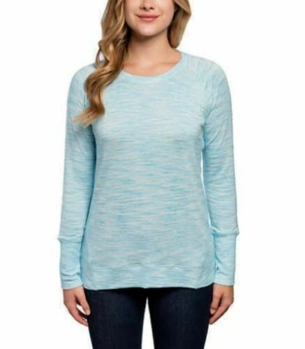 Champion Elite Women's Plus 2xl Long Sleeve Heather Stretchy Blue JEWEL Top