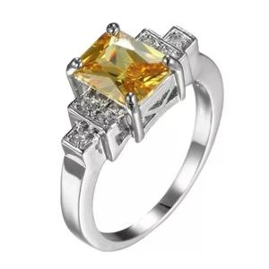 US 316L Women 8MM Stainless Steel CZ Ring Band Size 6-12 Engagement Wedding - Picture 1 of 6