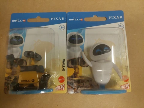 Disney Pixar WALL-E Mini Figure Set of 2 by Mattel, WALL-E & Eve, New! Cake Cover