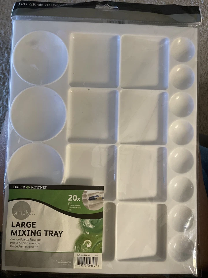 Bandeja Mezcladora Grande Daler Rowney 20x Compartimento para Pozos Plástico Arte Nuevo y Sellado Foto 1 de 3
